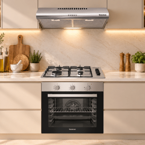 Trio Encastrable Taurus INFINETY 60 – Four + Plaque Gaz + Hotte